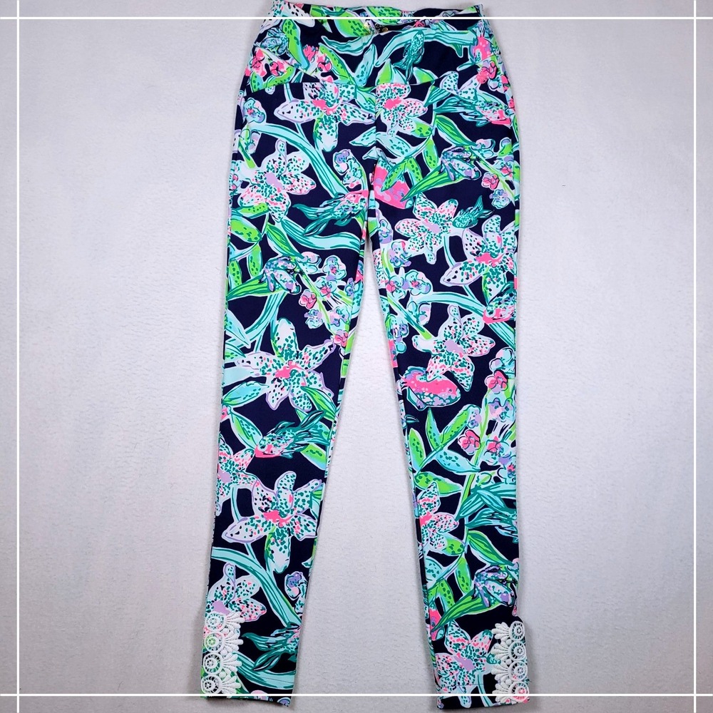 Lilly Pulitzer Luxletic Corso Golf Pant Womens 00 (24.5 To 26)Talk Birdie To Me